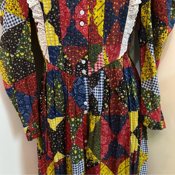 NWT DOEN Nicolette Countryside Patchwork Cotton Praire Maxi Dress sz M - Picture 10 of 15